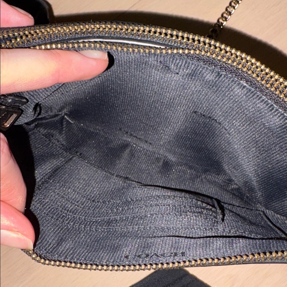 Coach Black Leather Two Pocket Crossbody - Picture 7 of 8